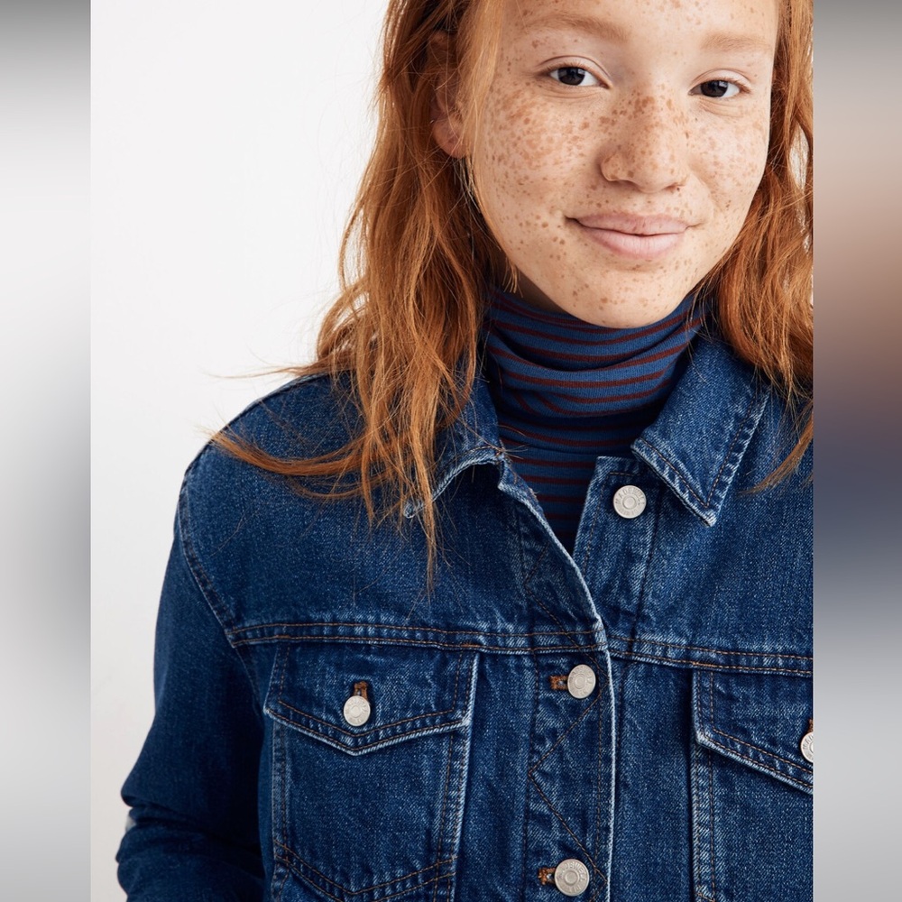 NWT Madewell The Boxy-Crop Jean Jacket: Quilted Lining Edition - Medium - Picture 8 of 9